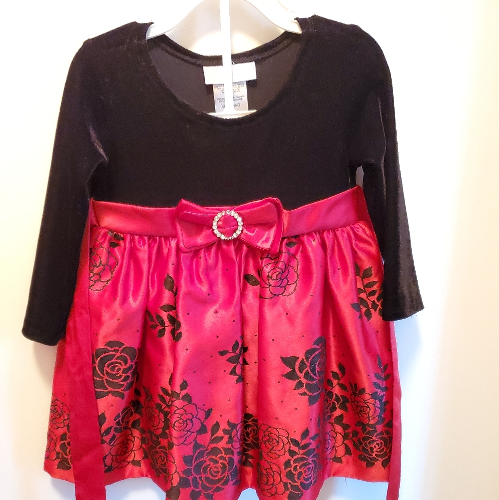 Bonnie Baby black velvet baby girl dress
